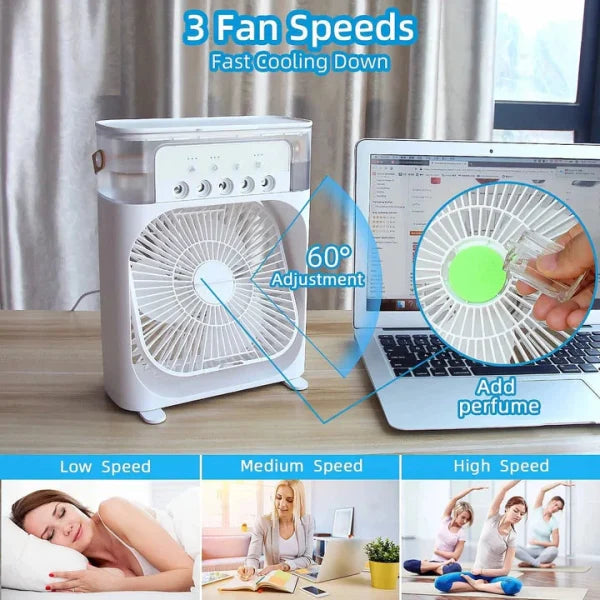 Portable Air Conditioner Fan (Mist & Cooling)