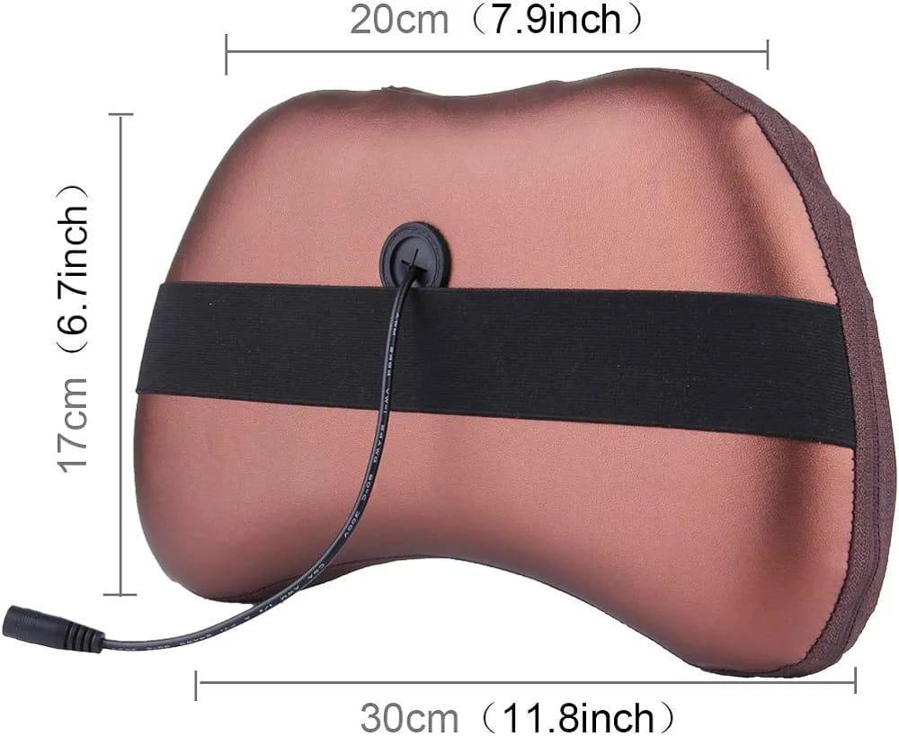 Portable Heated Massage Pillow for Car & Home Use