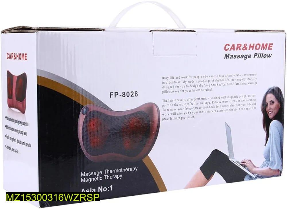 Portable Heated Massage Pillow for Car & Home Use