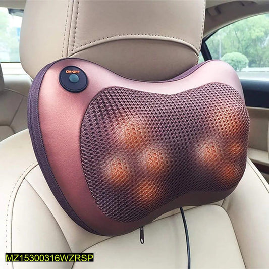 Portable Heated Massage Pillow for Car & Home Use